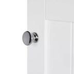 Mobile stretto Ashland per bagno e lavanderia con anta singola e ripiani regolabili - Bianco