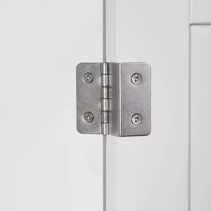 Mobile stretto Ashland per bagno e lavanderia con anta singola e ripiani regolabili - Bianco
