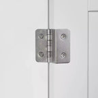 Mobile stretto Ashland per bagno e lavanderia con anta singola e ripiani regolabili - Bianco