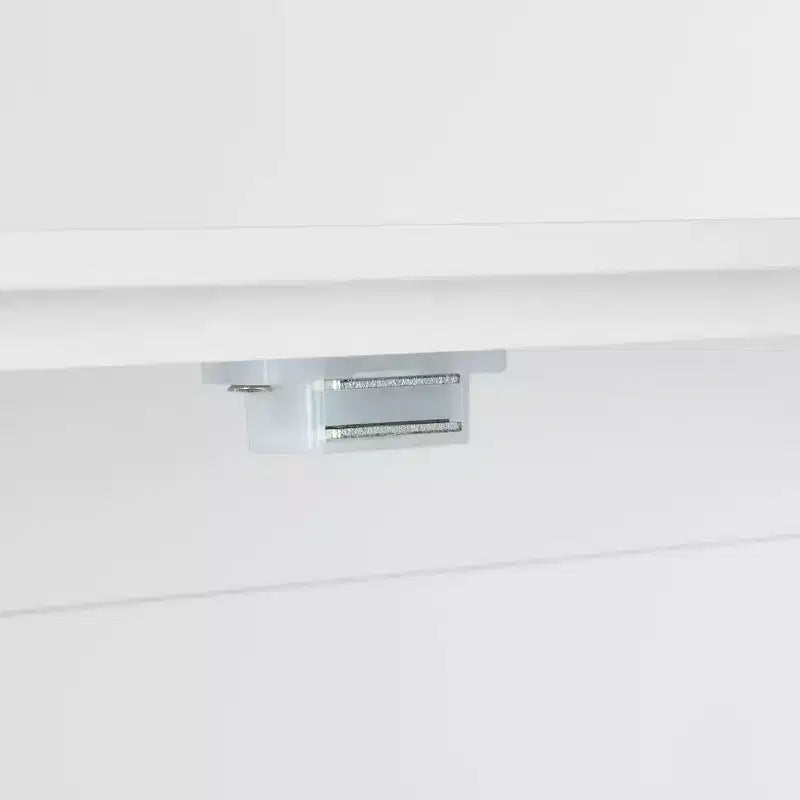 Mobile stretto Ashland per bagno e lavanderia con anta singola e ripiani regolabili - Bianco