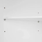 Mobiletto angolare per bagno Somerset con ante e ripiano regolabile - Bianco