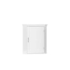 Mobiletto angolare per bagno Somerset con ante e ripiano regolabile - Bianco