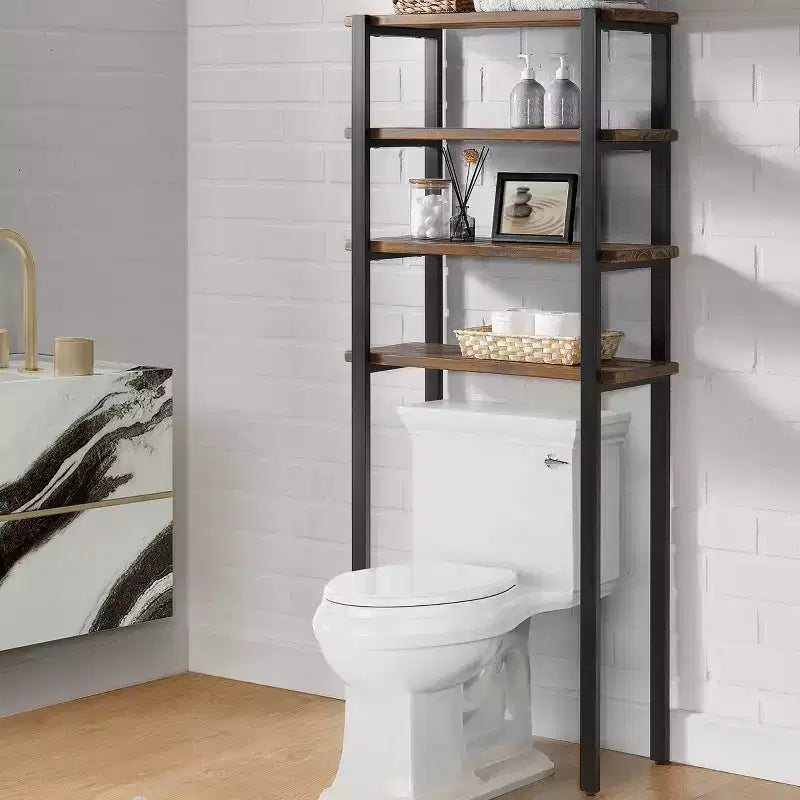 Armadietto da bagno a 4 ripiani da posizionare sopra il WC