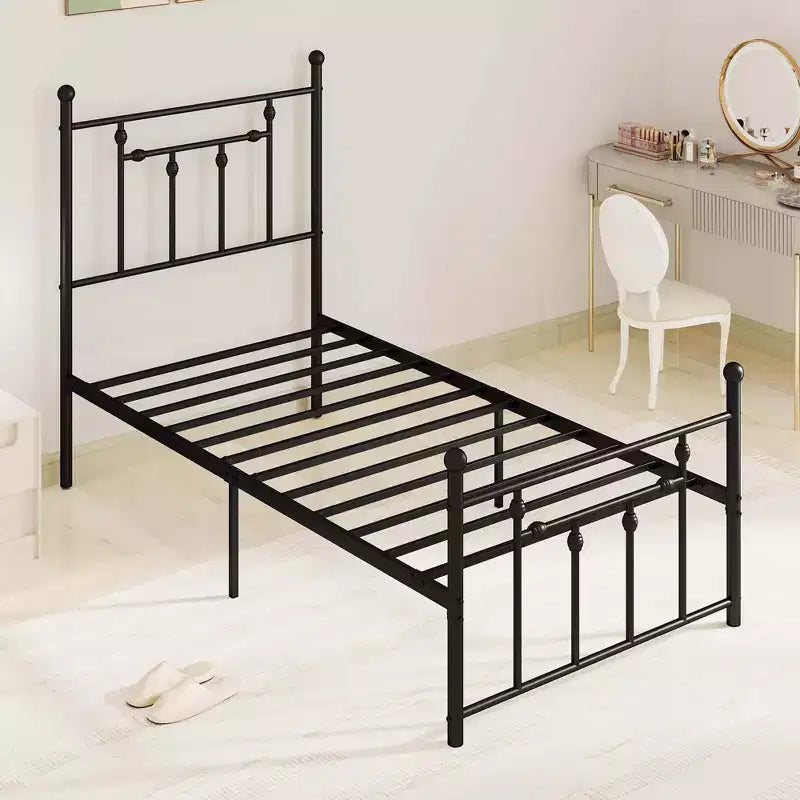 Struttura letto in metallo matrimoniale/piazza e mezza/queen size con testiera, contenitore sottoletto, base per materasso