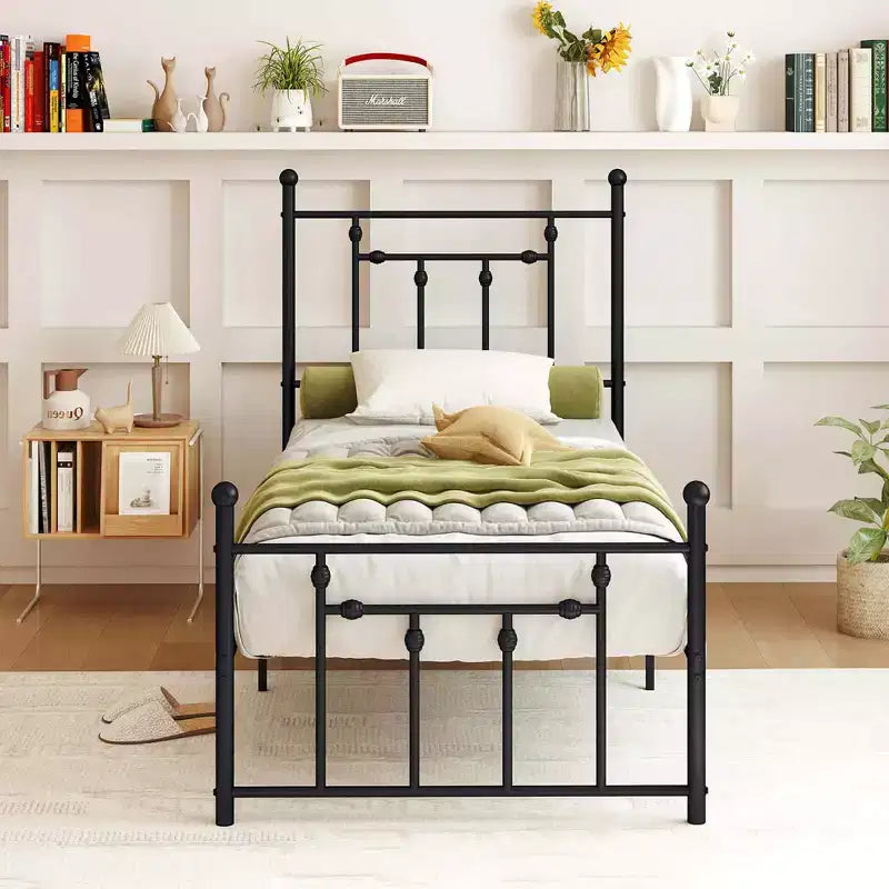 Struttura letto in metallo matrimoniale/piazza e mezza/queen size con testiera, contenitore sottoletto, base per materasso