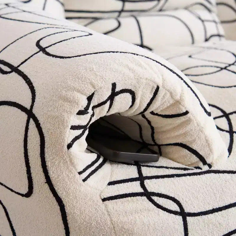 Divano Sedia Pigro Imbottito con Schiuma ad Alta Densità, Poltrona Sacco Morbida con Braccioli per Soggiorno, Camera da Letto