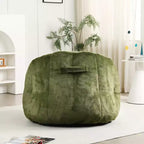 Poltrona pouf con braccioli in schiuma ad alta densità, comoda e morbida, per adulti, soggiorno, camera da letto, angolo lettura