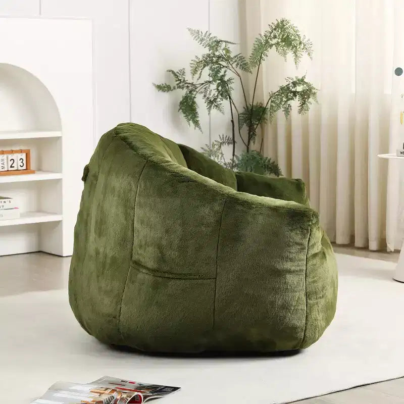 Poltrona pouf con braccioli in schiuma ad alta densità, comoda e morbida, per adulti, soggiorno, camera da letto, angolo lettura