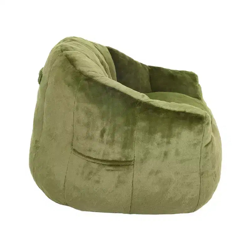 Poltrona pouf con braccioli in schiuma ad alta densità, comoda e morbida, per adulti, soggiorno, camera da letto, angolo lettura