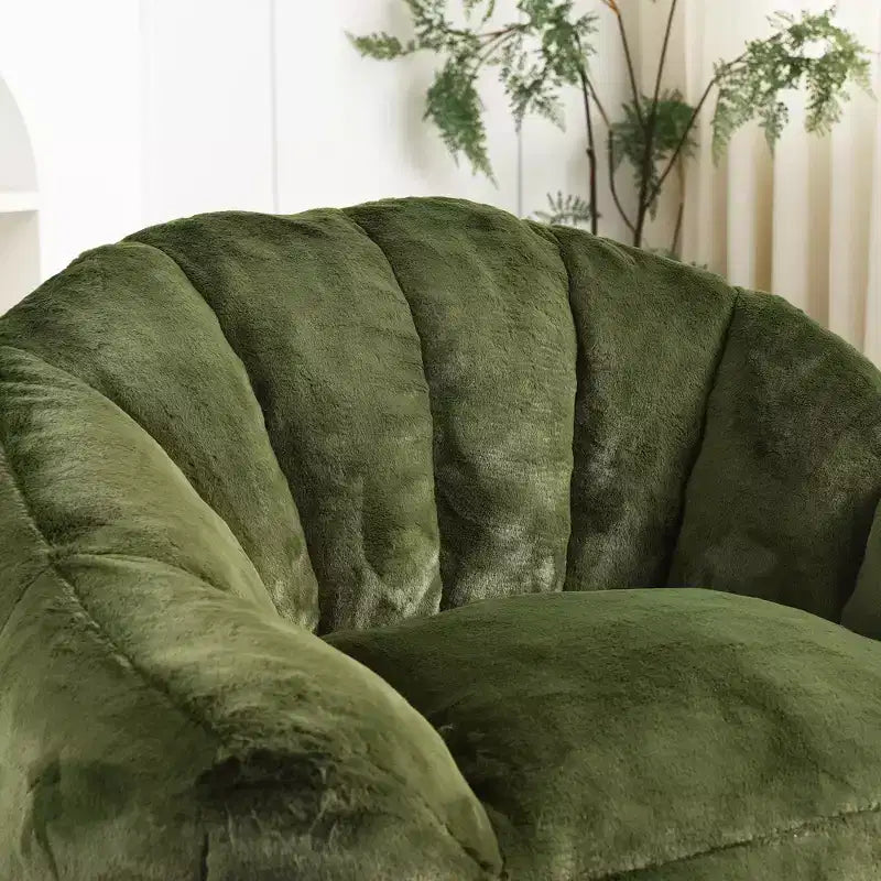 Poltrona pouf con braccioli in schiuma ad alta densità, comoda e morbida, per adulti, soggiorno, camera da letto, angolo lettura