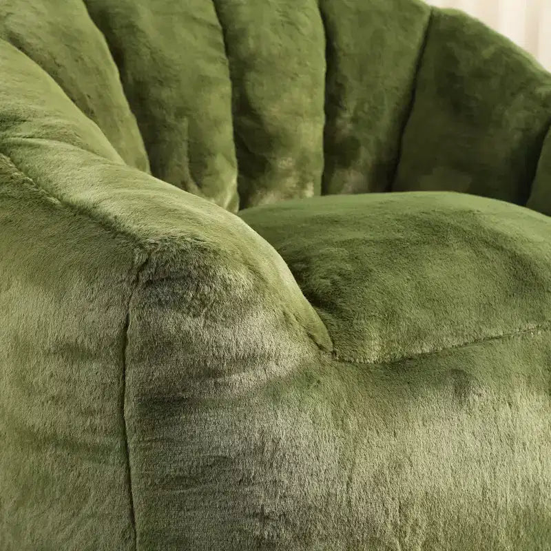 Poltrona pouf con braccioli in schiuma ad alta densità, comoda e morbida, per adulti, soggiorno, camera da letto, angolo lettura