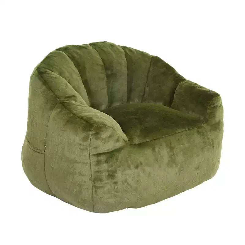 Poltrona pouf con braccioli in schiuma ad alta densità, comoda e morbida, per adulti, soggiorno, camera da letto, angolo lettura