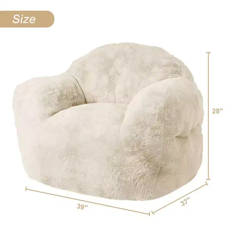 Pouf sacco extra large per camera da letto e soggiorno, Beige