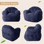 Pouf sacco extra large per camera da letto e soggiorno, blu