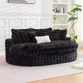 Divano rotondo oversize da 83 pollici, divano letto con cuscino morbido e 6 cuscini, chaise longue rotonda per camera da letto, soggiorno