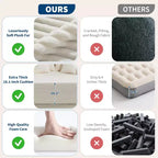 Lettino Chaise Lounge a sacco oversize per 2 persone, divano letto con 4 cuscini per soggiorno, camera da letto