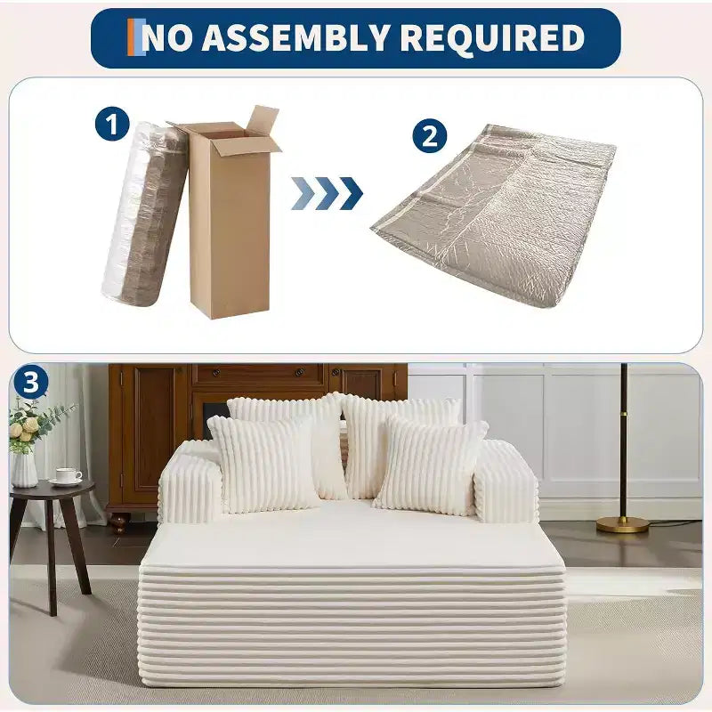 Lettino Chaise Lounge a sacco oversize per 2 persone, divano letto con 4 cuscini per soggiorno, camera da letto