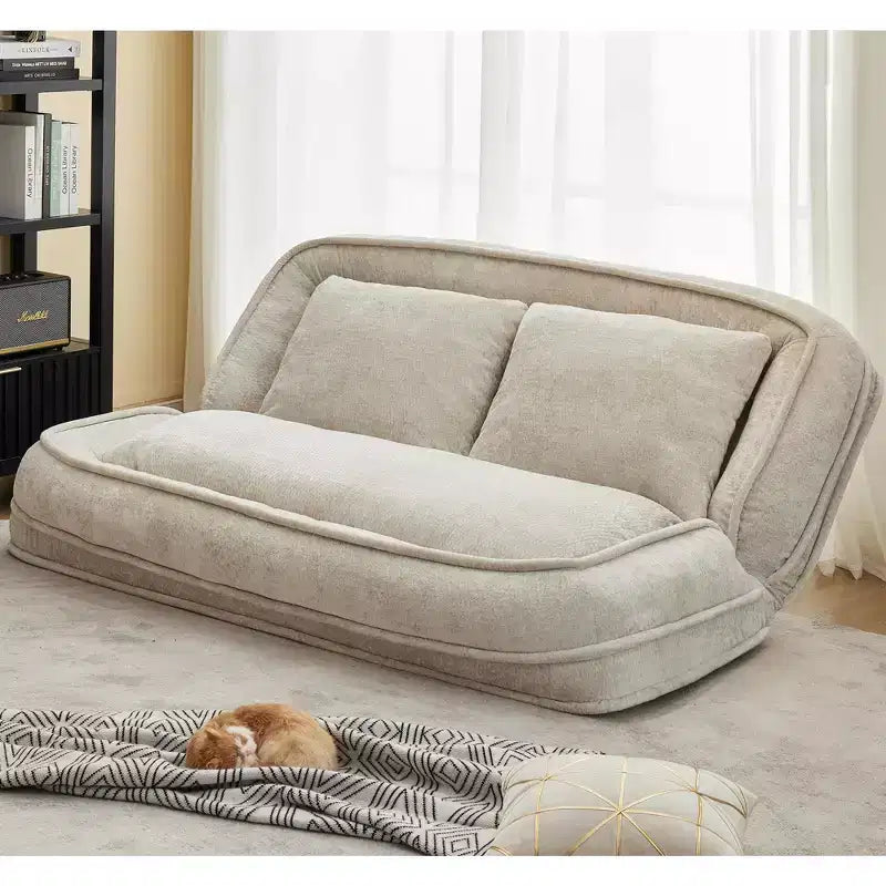 Divano Letto per Cani e Persone, Grande, a Sacca, con 5 Posizioni Regolabili, Couch 2-in-1 in Ciniglia Extra Morbida per Te e i Tuoi Animali
