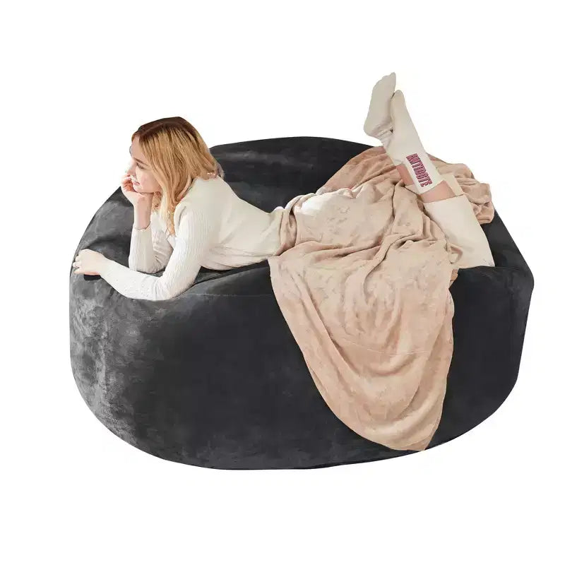 Poltrona a sacco in flanella Felix Modern
