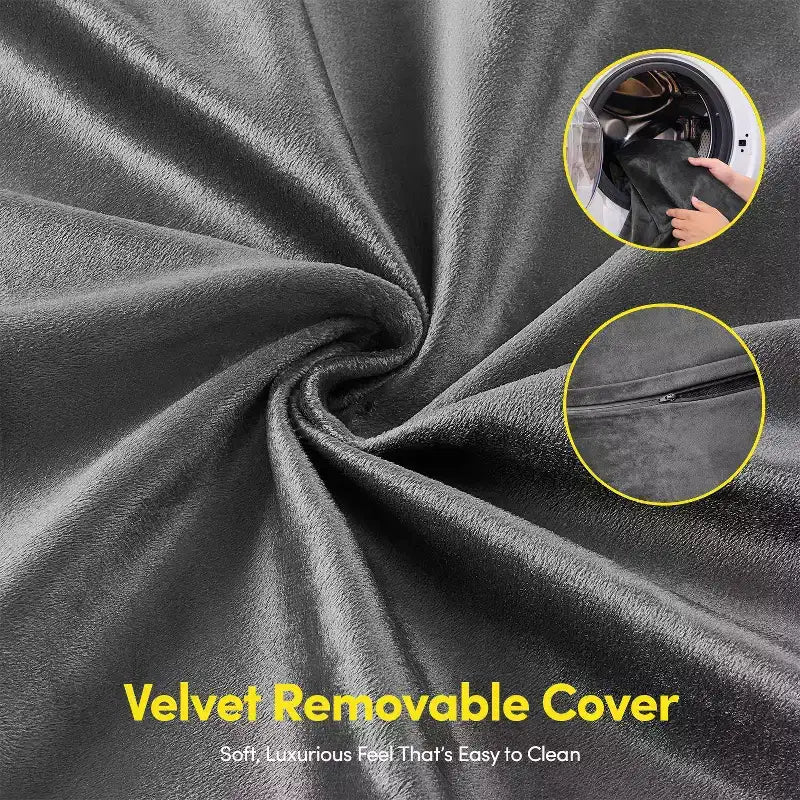 Poltrona sacco 3FT, poltrona sacco grande rotonda in schiuma per adulti di tutte le età, rivestimento sfoderabile in velluto
