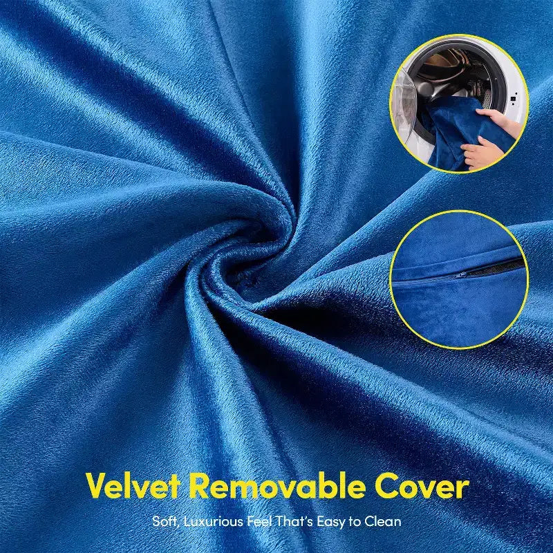 Poltrona sacco 3FT, poltrona sacco grande rotonda in schiuma per adulti di tutte le età, rivestimento sfoderabile in velluto