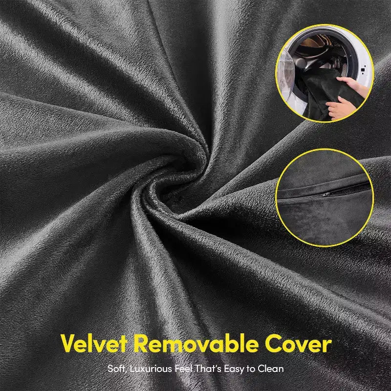 Poltrona sacco 3FT, poltrona sacco grande rotonda in schiuma per adulti di tutte le età, rivestimento sfoderabile in velluto