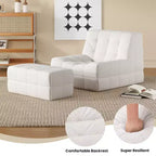 Poltrona sacco ergonomica in memory foam Hayes con pouf
