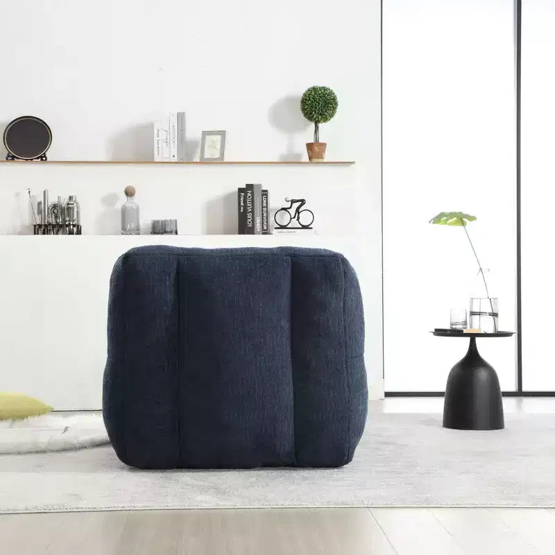 Poltrona sacco/sedia da pavimento/divano pigro con memory foam e pouf, divano a sacco per sala lettura, soggiorno