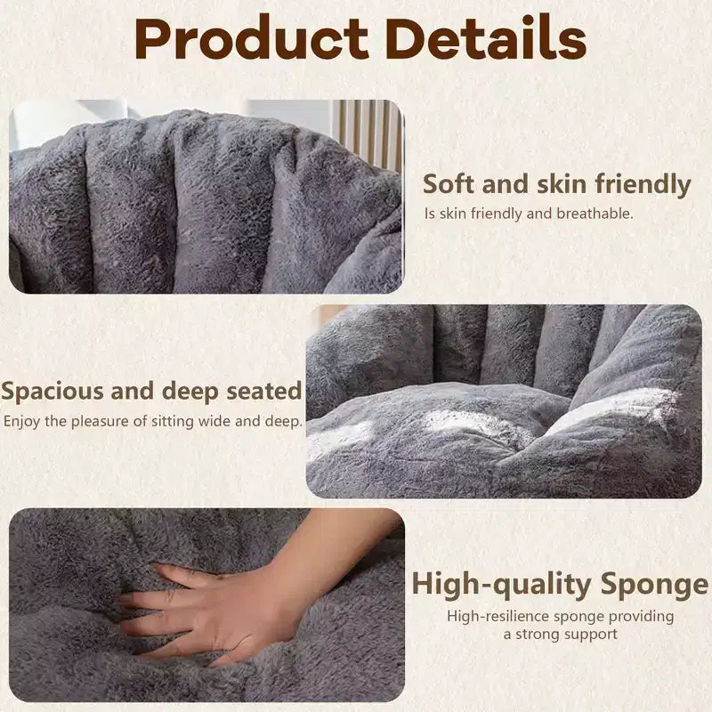 Poltrona Sacco con Braccioli, Sedia da Pavimento con Memory Foam, Divano Sacco Gaming per Adulti per Camera da Letto, Soggiorno