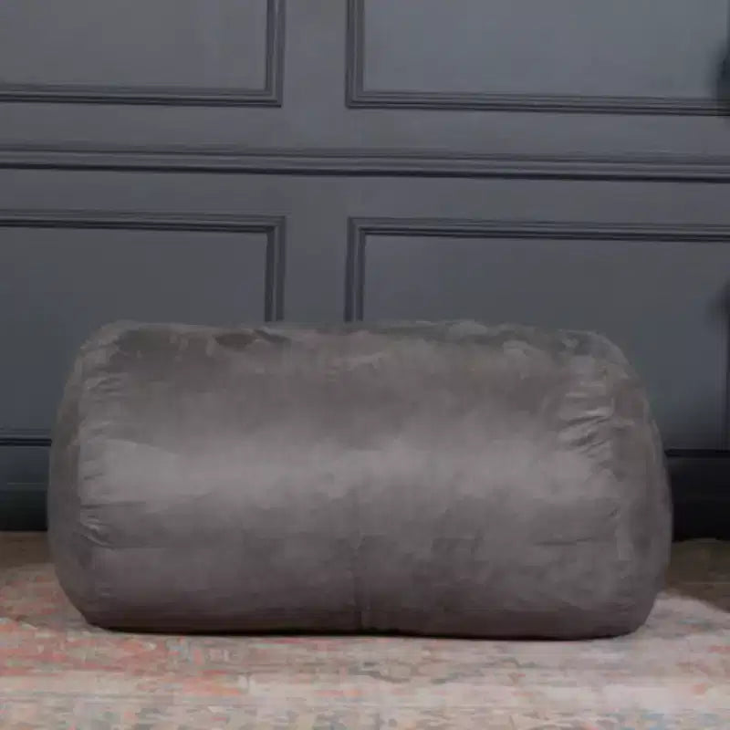 Poltrona a Sacco, Divano a Sacco Cilindrico in Pelle Scamosciata da 4FT, Poltrona Oversize per Camera da Letto e Soggiorno