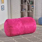 Poltrona a Sacco, Divano a Sacco Cilindrico in Pelle Scamosciata da 4FT, Poltrona Oversize per Camera da Letto e Soggiorno