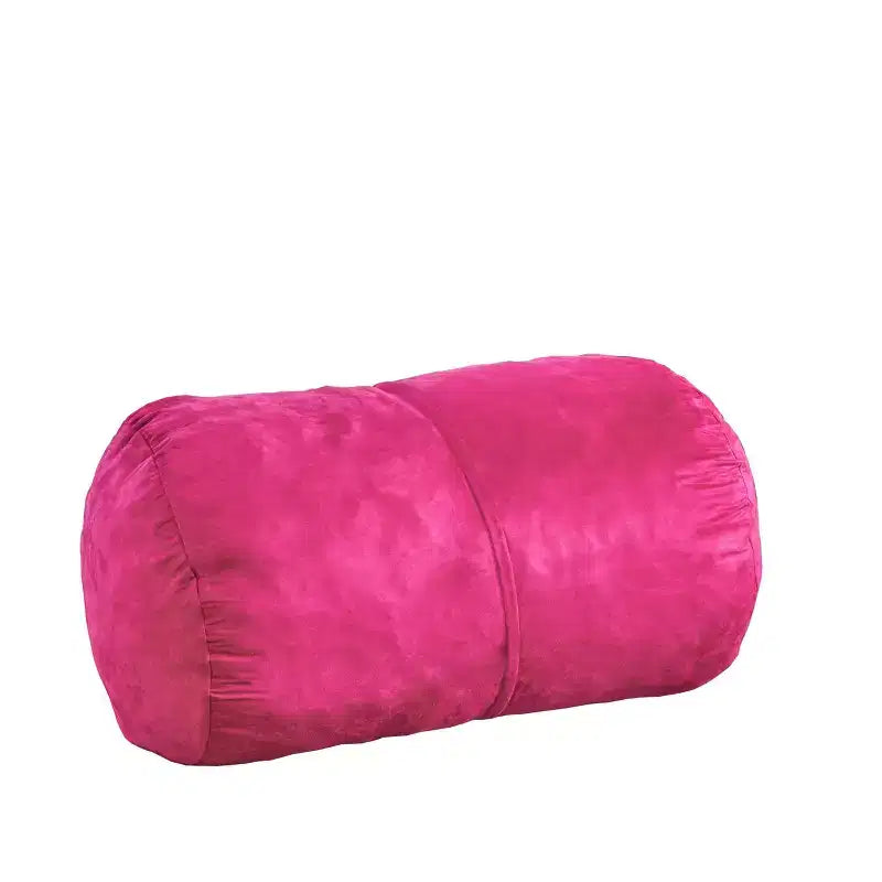 Poltrona a Sacco, Divano a Sacco Cilindrico in Pelle Scamosciata da 4FT, Poltrona Oversize per Camera da Letto e Soggiorno
