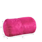 Poltrona a Sacco, Divano a Sacco Cilindrico in Pelle Scamosciata da 4FT, Poltrona Oversize per Camera da Letto e Soggiorno