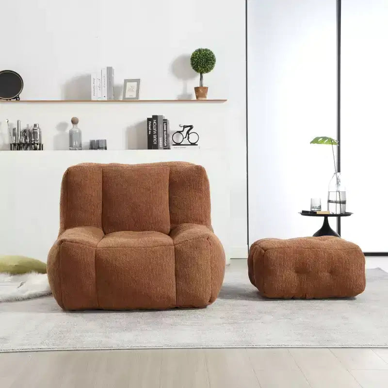 Poltrona Sacco e Pouf, Poltrona da Pavimento in Memory Foam per il Massimo Comfort, Poltrona Divano Pigra per Sala Lettura, Soggiorno