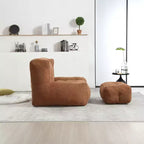 Poltrona Sacco e Pouf, Poltrona da Pavimento in Memory Foam per il Massimo Comfort, Poltrona Divano Pigra per Sala Lettura, Soggiorno