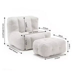 Poltrona Sacco e Pouf, Poltrona da Pavimento in Memory Foam per il Massimo Comfort, Poltrona Divano Pigra per Sala Lettura, Soggiorno