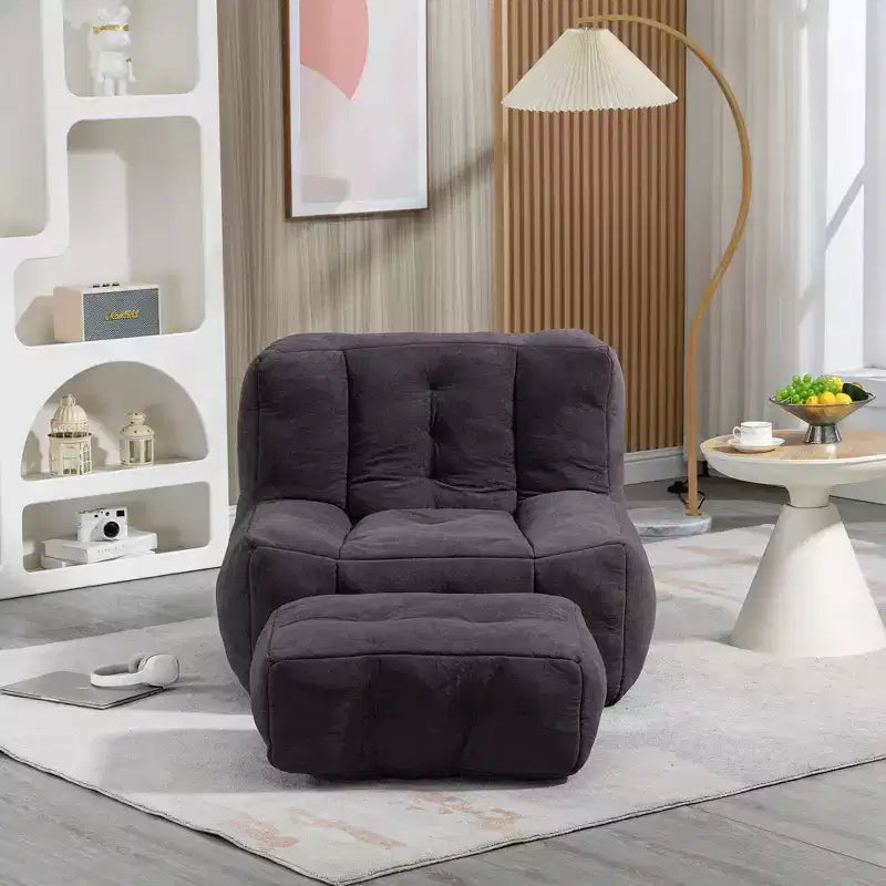 Poltrona Sacco e Pouf, Poltrona da Pavimento in Memory Foam per il Massimo Comfort, Poltrona Divano Pigra per Sala Lettura, Soggiorno