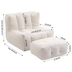 Poltrona Sacco e Pouf, Poltrona da Pavimento in Memory Foam per il Massimo Comfort, Poltrona Divano Pigra per Sala Lettura, Soggiorno