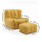 Poltrona Sacco e Pouf, Poltrona da Pavimento in Memory Foam per il Massimo Comfort, Poltrona Divano Pigra per Sala Lettura, Soggiorno