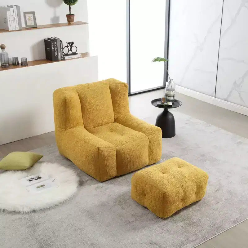 Poltrona Sacco e Pouf, Poltrona da Pavimento in Memory Foam per il Massimo Comfort, Poltrona Divano Pigra per Sala Lettura, Soggiorno