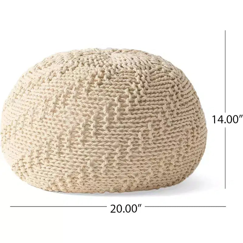 Poltrona a sacco in tessuto intrecciato, Poltrona da pavimento in memory foam per un comfort elegante, Comoda poltrona per l'arredamento del soggiorno e della camera da letto