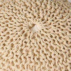 Poltrona a sacco in tessuto intrecciato, Poltrona da pavimento in memory foam per un comfort elegante, Comoda poltrona per l'arredamento del soggiorno e della camera da letto