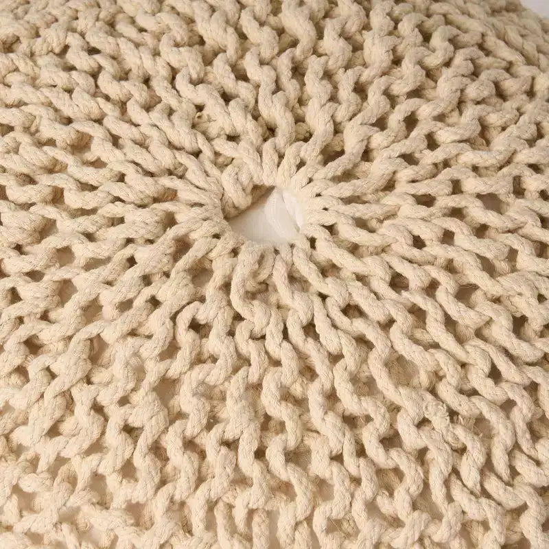 Poltrona a sacco in tessuto intrecciato, Poltrona da pavimento in memory foam per un comfort elegante, Comoda poltrona per l'arredamento del soggiorno e della camera da letto