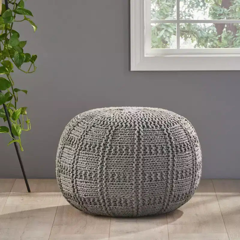 Poltrona a sacco in tessuto intrecciato, Poltrona da pavimento in memory foam per un comfort elegante, Comoda poltrona per l'arredamento del soggiorno e della camera da letto