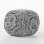 Poltrona a sacco in tessuto intrecciato, Poltrona da pavimento in memory foam per un comfort elegante, Comoda poltrona per l'arredamento del soggiorno e della camera da letto