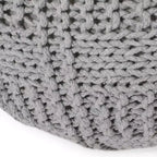 Poltrona a sacco in tessuto intrecciato, Poltrona da pavimento in memory foam per un comfort elegante, Comoda poltrona per l'arredamento del soggiorno e della camera da letto