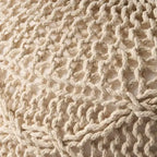 Poltrona a sacco in tessuto intrecciato, Poltrona da pavimento in memory foam per un comfort elegante, Comoda poltrona per l'arredamento del soggiorno e della camera da letto