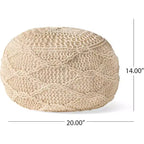 Poltrona a sacco in tessuto intrecciato, Poltrona da pavimento in memory foam per un comfort elegante, Comoda poltrona per l'arredamento del soggiorno e della camera da letto