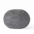 Poltrona a sacco in tessuto intrecciato, Poltrona da pavimento in memory foam per un comfort elegante, Comoda poltrona per l'arredamento del soggiorno e della camera da letto