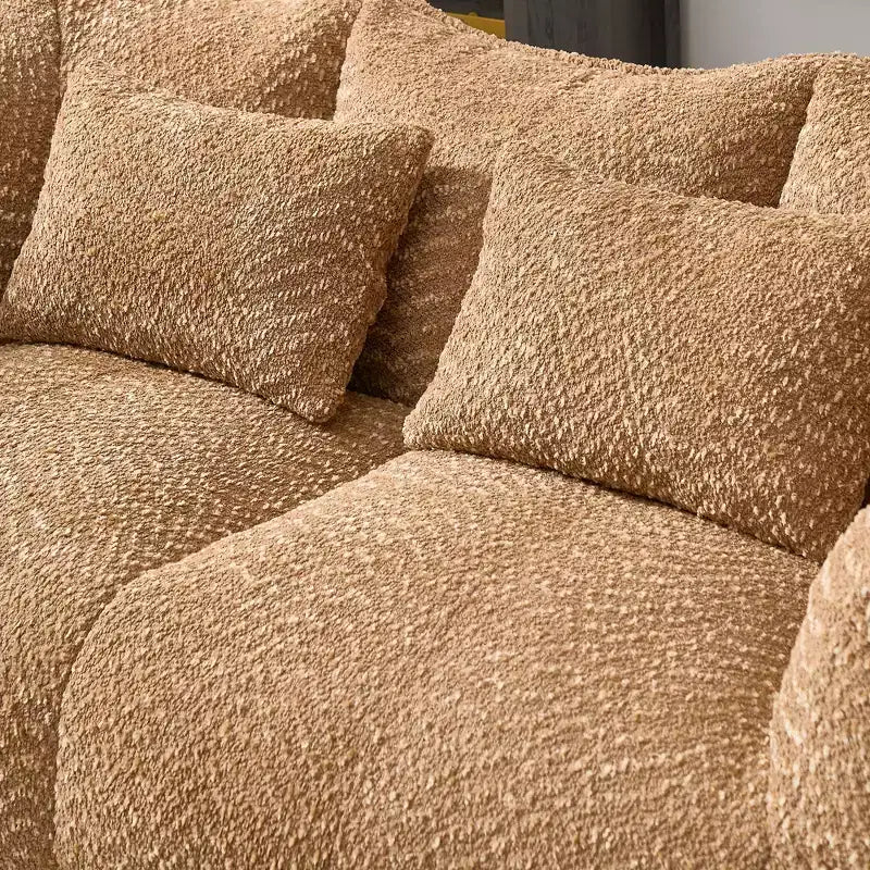 Poltrona Sacco con Braccioli, Divano da Pavimento in Schiuma ad Alta Resilienza per 2 Persone, Comoda Poltrona Divano Pigra per Salotto Moderno